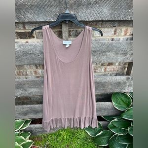 Size large light brown tank dress swim cover midi